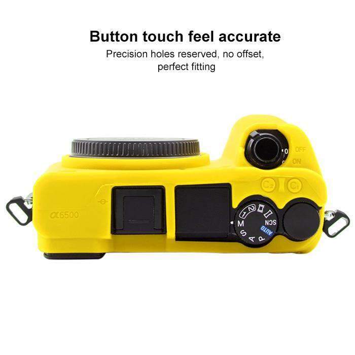 AMZER® Soft Silicone Protective Case for Sony ILCE-6500 - Yellow