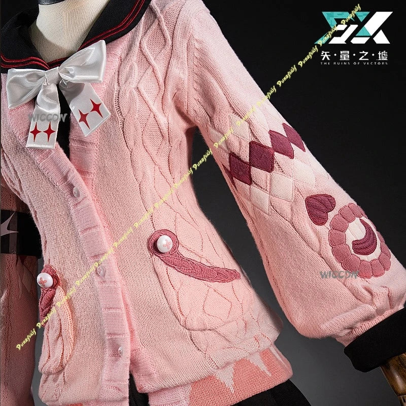 Ukinami Yuzuha Cosplay Costume Wig Game Zenless Zone Zero Character Outfit Autumn and Winter Sweater Coats Christmas Halloween