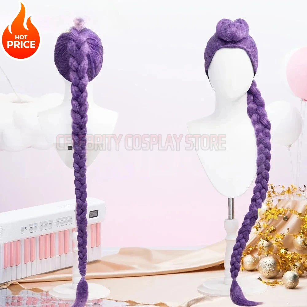 2026 New Rumi Mira Zoey Cosplay Wig KPOP  Hunters Cosplay KPOP Huntrix Women Rumi Cosplay 120cm Long Hair Nails Zo