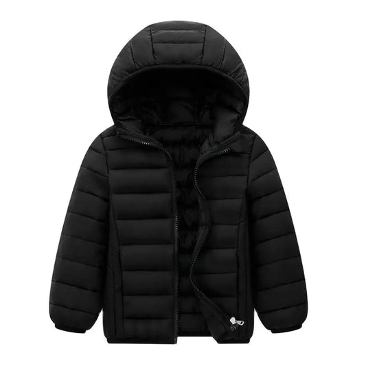 Kids Boys Girls Light Down Jackets Children Teen Students Outdoors Sports Outerwear Princess Autumn Zipper Hooded Coat For 3-14Y
