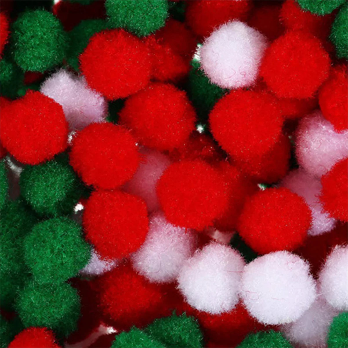 2000pcs 1cm Christmas Color Pom Poms Craft Pom Pom Balls Pompoms For Art And Crafts Making Decoration