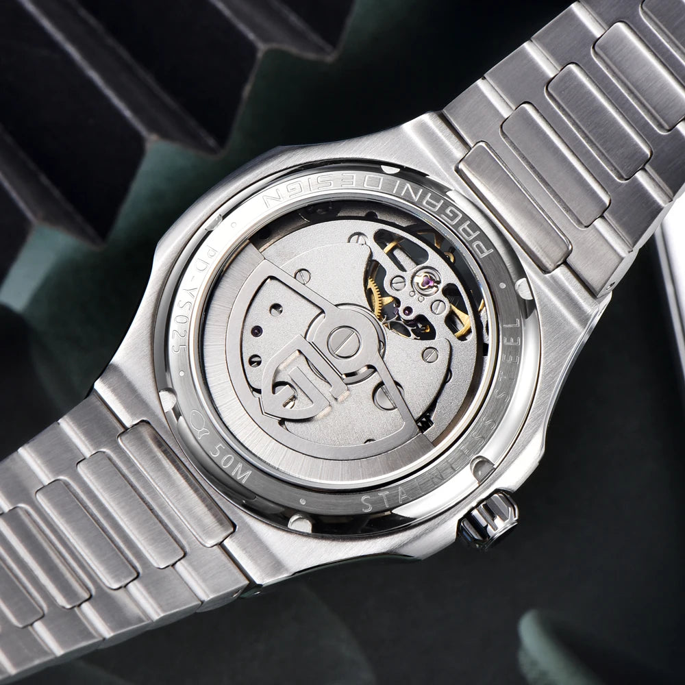 PAGANI DESIGN 2025 new Sapphire automatic mechanical watch men's gift gift box stainless steel men's watch 50 meters waterproof