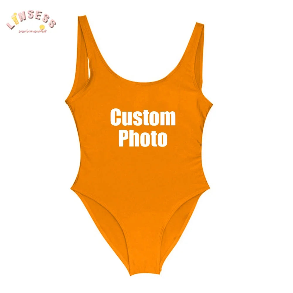 Custom Bride Swimsuit with Face Personalized Photo Brides Swimwear, Bachelorette Party Swimsuits,Birthday/Anniversary/