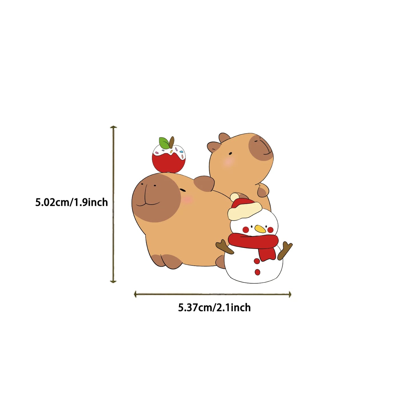 50PCS Christmas Capybaras Stickers Cartoon Cute Decals Toy Stationery Guitar Phone Bicycle Laptop Luggage Car Graffiti Sticker
