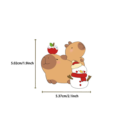 50PCS Christmas Capybaras Stickers Cartoon Cute Decals Toy Stationery Guitar Phone Bicycle Laptop Luggage Car Graffiti Sticker