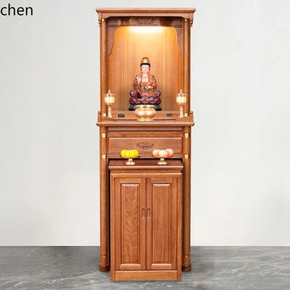 r5.20  all-solid wood shrine offering table, god's household small tribute Buddha platform, Guanyin offering table