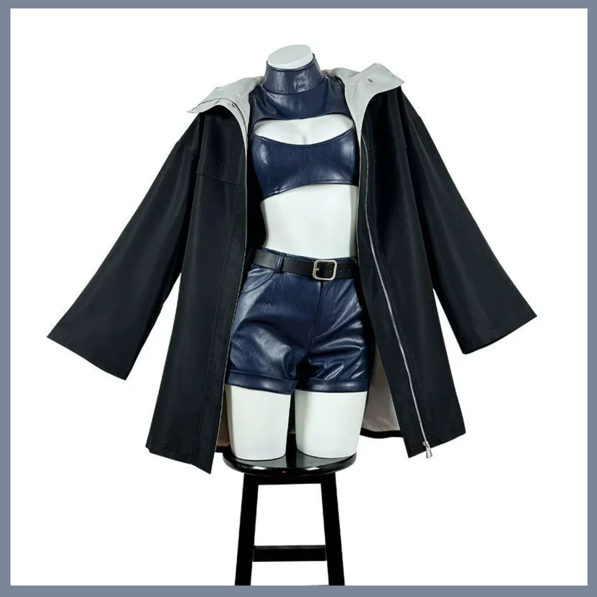 Anime CALL OF THE NIGHT Nanakusa Nazuna Cosplay Costume Coat PU Tube Tops Shorts Uniform Wig Woman Sexy Carnival Suit