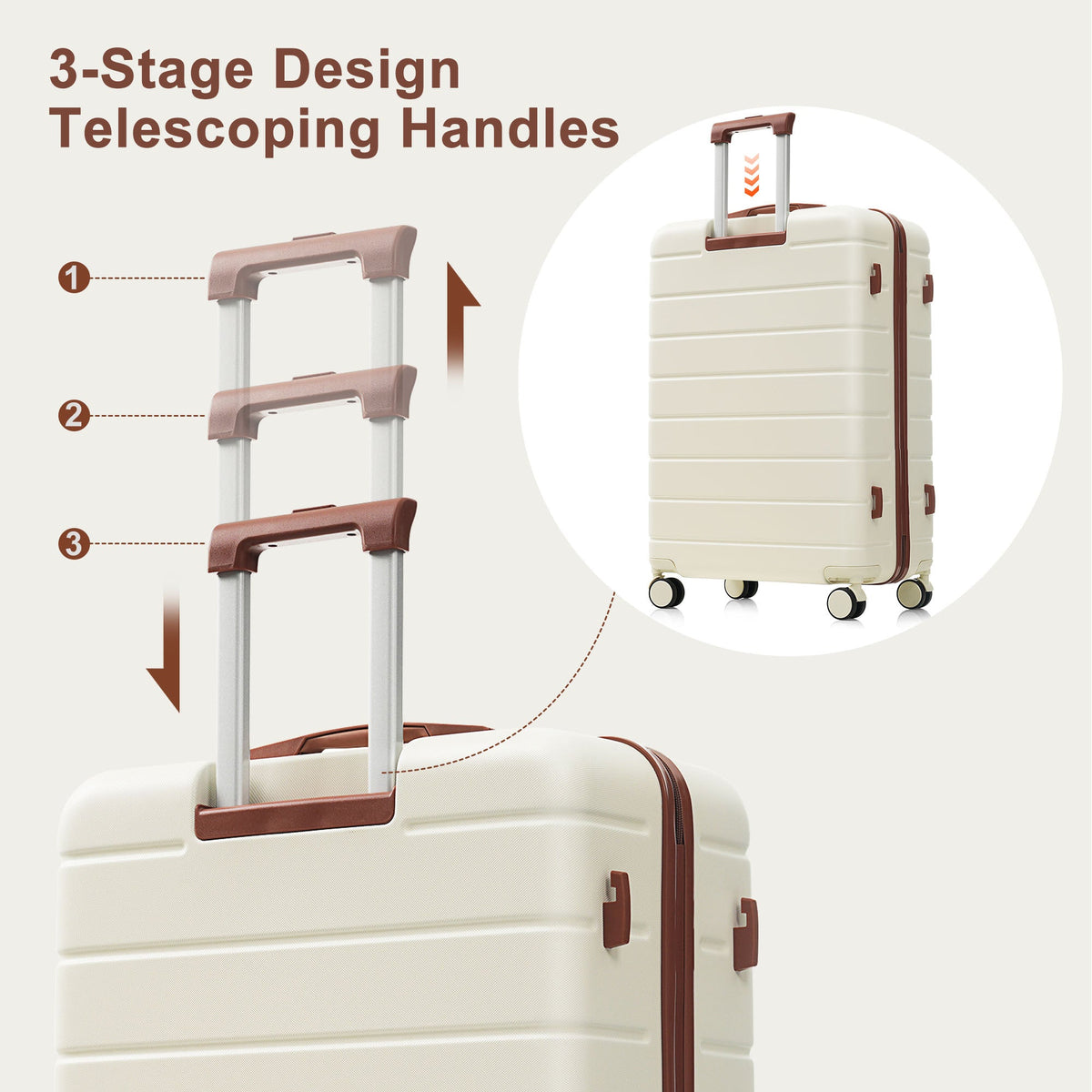 4-Piece Hardside Luggage Set with TSA Lock, 16/20/24/28 Inch Spinner