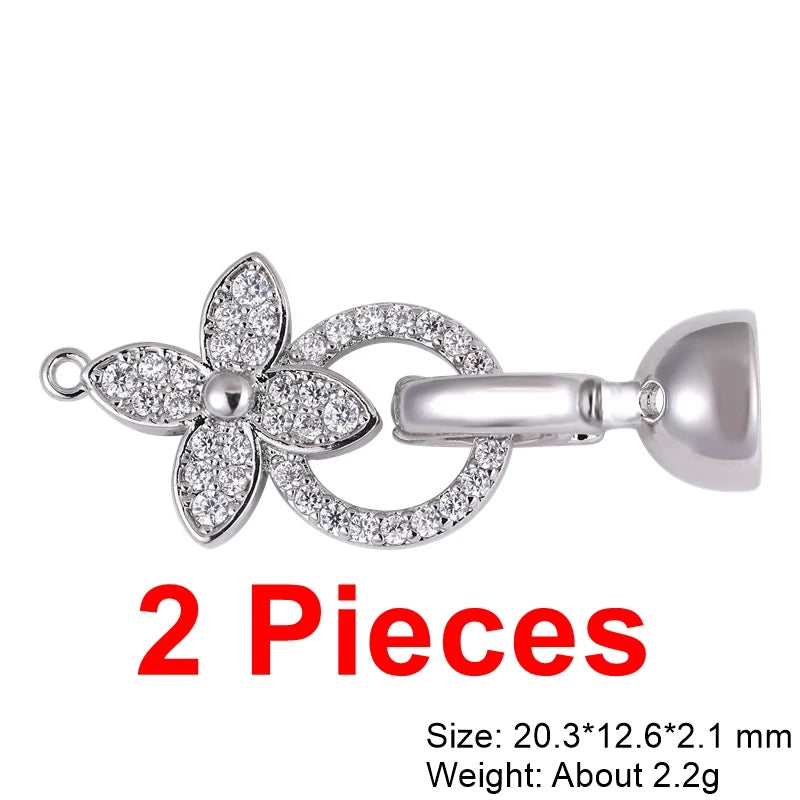 Juya 18K Gold Plated Baroque Pearls Connector Fastener Clasps DIY Jewelry Making Accessories Women Beads Lock Closure Supplies