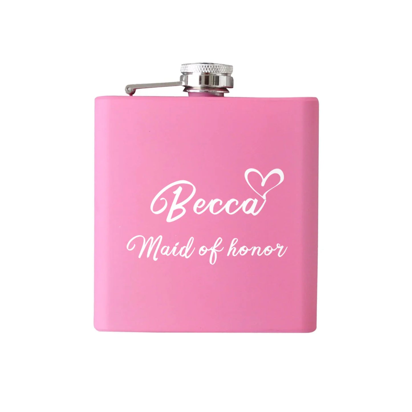 Personalized Bridesmaid Flask, Maid of Honor Gift, Flask for Bride, Custom Flask for Women, Best Friend, Gifts for Wedding Party