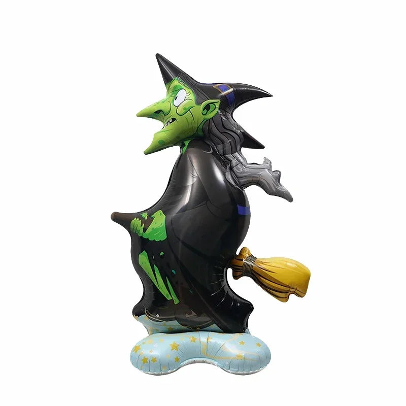 Halloween Decoration Balloon Pumpkin Pile Pumpkin Dead Tree Witch Scythe Grim Reaper Aluminum Balloon Halloween Party Decoration