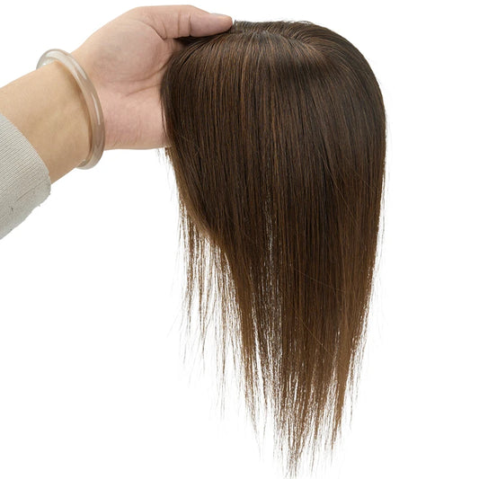 Clip in Women Human Hair Wigs Silk Base Human Hair Toppers Brazilian Human Hairpiece Blonde Hair Toupee Natural Hair System