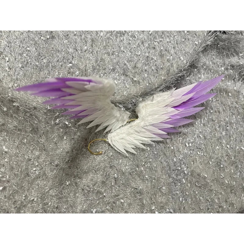 [Olmee] Robin Sunday Cosplay Feather Wings Honkai Star Rail Head Gear Hair Wear Props Accessories Stuff Model Halloween Xmas