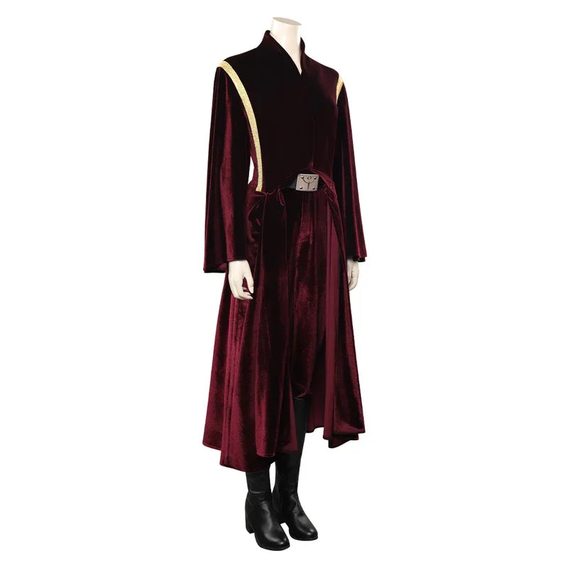 Space Battle Fantasy Padme Cosplay Amidala Costume Adult Women Coat Belt Pants Outfits Halloween Carnival Party Disguise