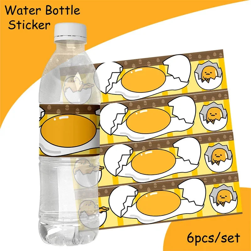 Gudetama: An Eggcellent Theme Birthday Party Cutlery Paper Cups Paper Plates Paper Disposable Party Decoration Supplies For Toys