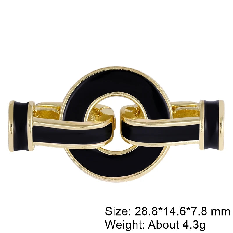 Juya 18K Gold Plated Baroque Pearls Connector Fastener Clasps DIY Jewelry Making Accessories Women Beads Lock Closure Supplies