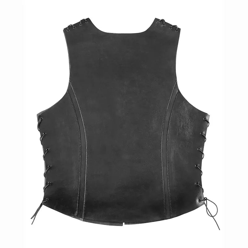 Medieval Viking Knight Pirate Cosplay Costume PU Leather Body Chest Armor Vest Larp Outfit Jerkin Coat Men Breastplate Cuirass