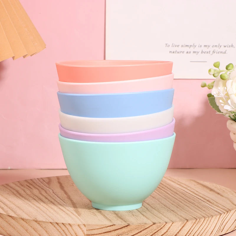 Colorful Silicone Face Mask Bowl Mask Stick Big Face Mask Powder Mixing Bowl Masks Brush Skin Face Care Tool