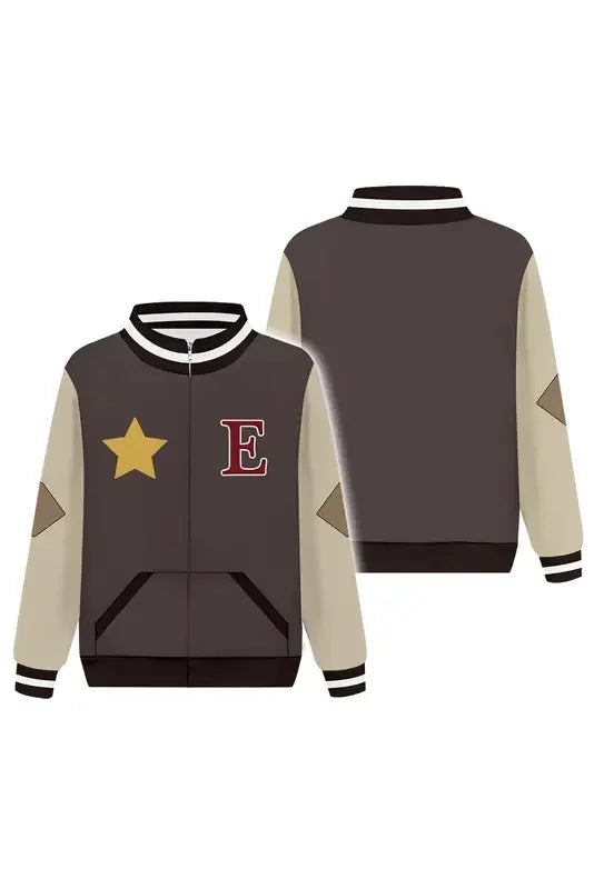 Coser72 Anime The Owl Cos House Light Noceda Cosplay Costume Hooded Hoodie Zip Up Baseball Jacket Coat Casual Overcoat D Coser72