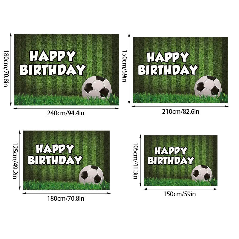 Football Backdrop Football Trophy Photo Booth Background Boy Birthday Soccer Field Sports Poster Baby Shower Decors Banner