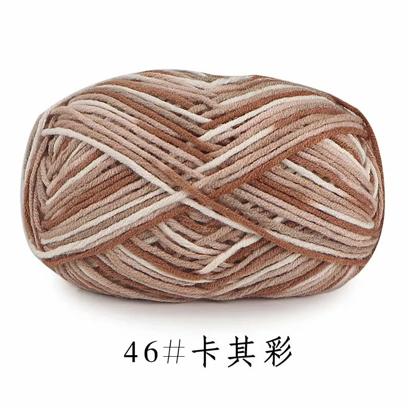 5Strands 2.5mm Colorful Soft Cotton Baby Knitting Wool Yarn Crochet Craft  Crochet Fancy Yarn Hand Knitting Sweater Baby Clothes