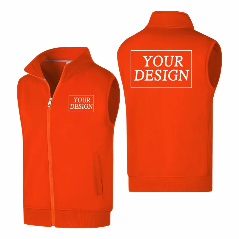 Customized Logo Autumn And Winter Sleeveless Vest For Men And Women Vest Warm Jacket Warm Sleeveless Thick Vest