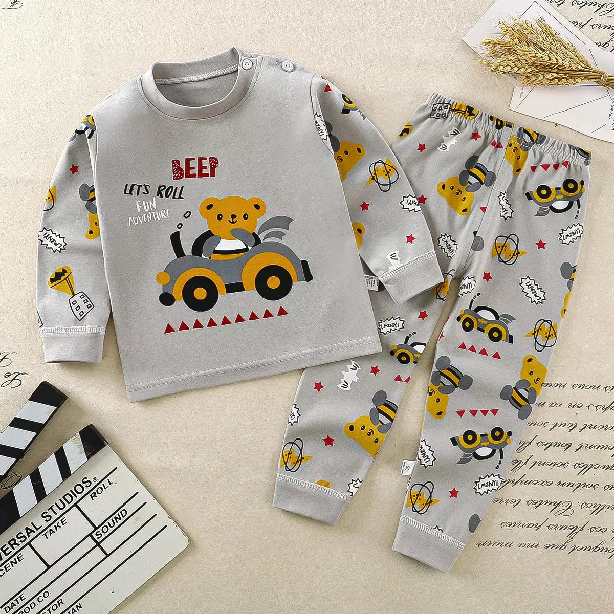 Children Underwear Set Boys Cotton Pajamas Girls Baby Autumn Clothes Long Sleepwear Cotton Kids Home Clothes Children's Clothing