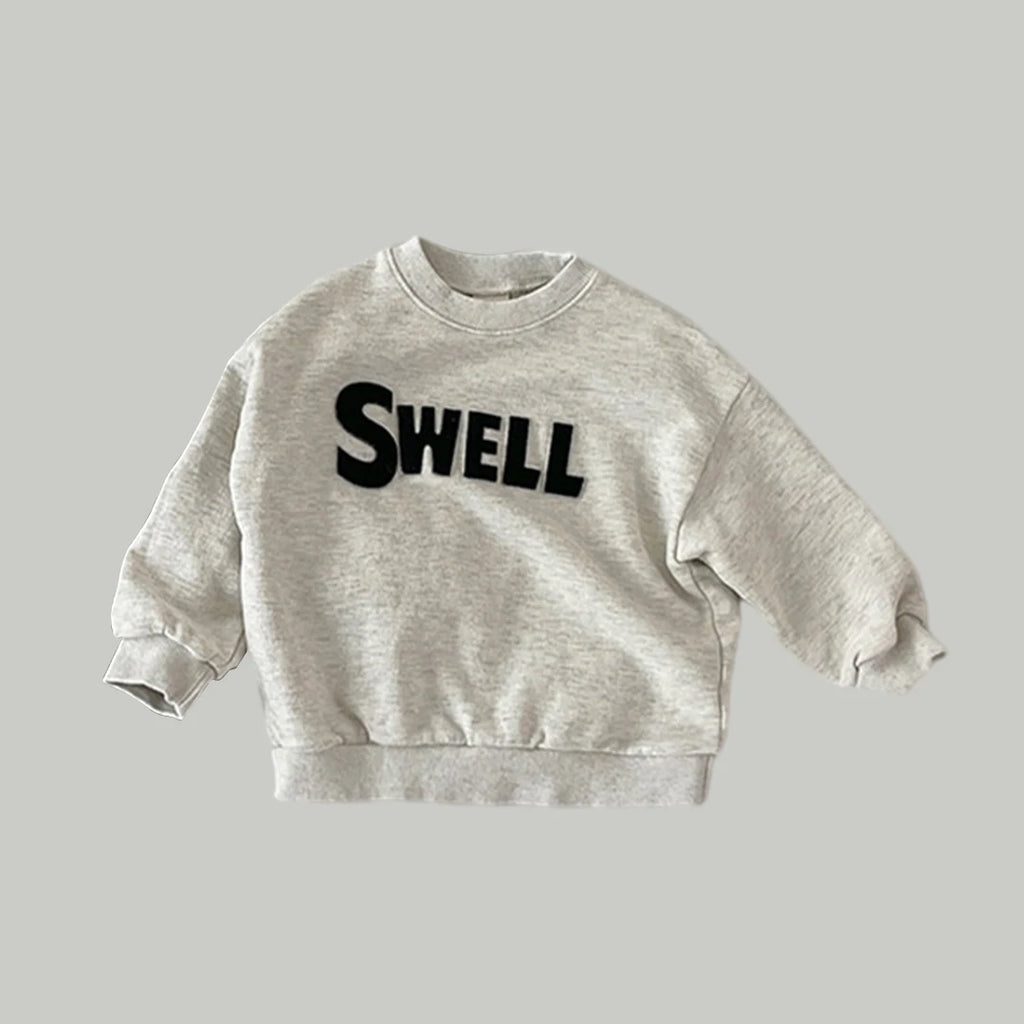 Korea Baby Boys Sweatshirt Loose Fashion Letter Sports Sweatshirts Toddler Girl Pullover Sweater Cotton Tops Boy Kids Clothes