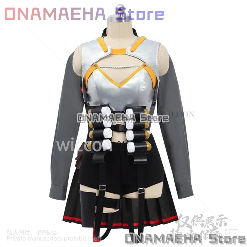 Anis Cosplay Game NIKKE：The Goddess Of Victory Costume Fashion Punk Yellow Black Coat Y2K Halloween Jirai Kei Girls Outfit