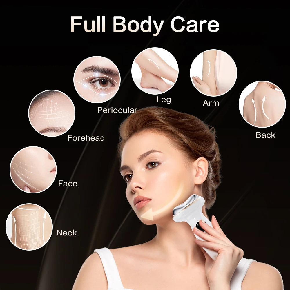 Neck Beauty Device Home Skin Tightening Machine Neck Cold Hot Compress Massage Vibration EMS Wrinkle Reduction
