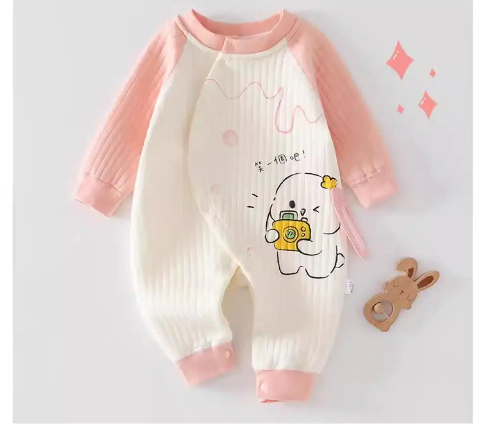 Pure cotton warm clothes for newborn babies 1
