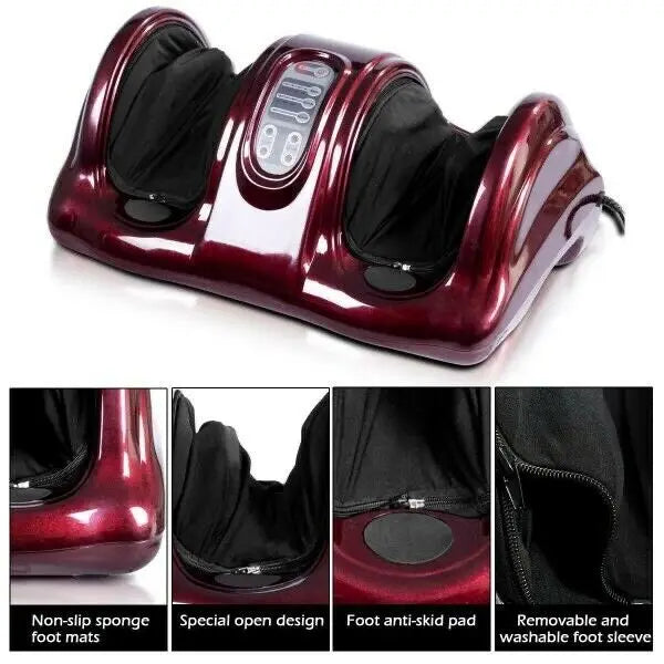 Electric Shiatsu Vibration Foot Massager with Roller Therapy Health Care Remote control Improve Blood Circulation