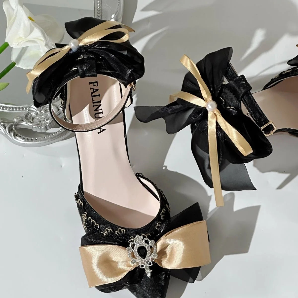 Blue Shoes Woman Black Brown Luxury Evening Heel Lolita Heels Elegant Heels Women Bride Bridal Heels for Women Party Shoes