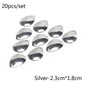 20pcs/lot Fishing Spinner Rings Blades Smooth Nickel Spoons Plaice Tackle Craft DIY Bait Fishing Tool Lure Accessories