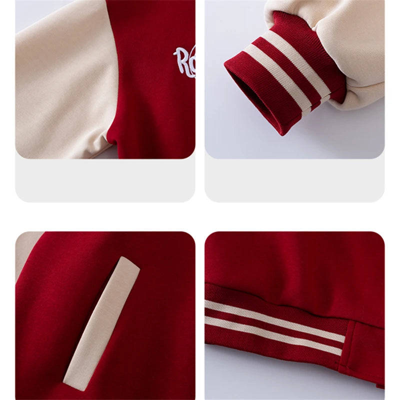 Casual Girl's Spring Autumn Jacket Children Fashionable Baseball Uniform Top for 5 6 7 8 9 10 11 12 13 14 Years Kids Spoty Coat
