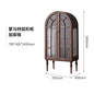 Medieval American side cabinet, black wine cabinet French retro Montmartre curved cabinet