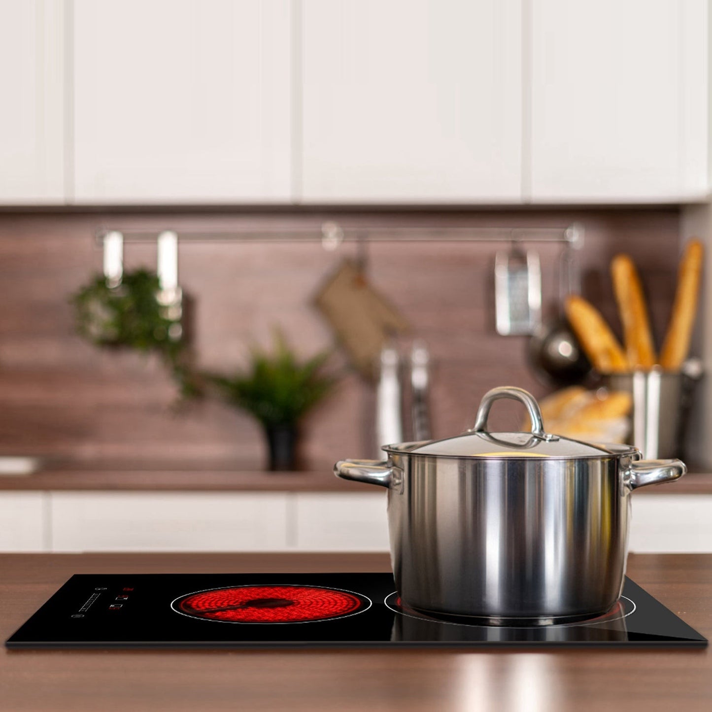 1Pc Dual Induction Burners Electric Cooktop 110V Total 1900W Electric
