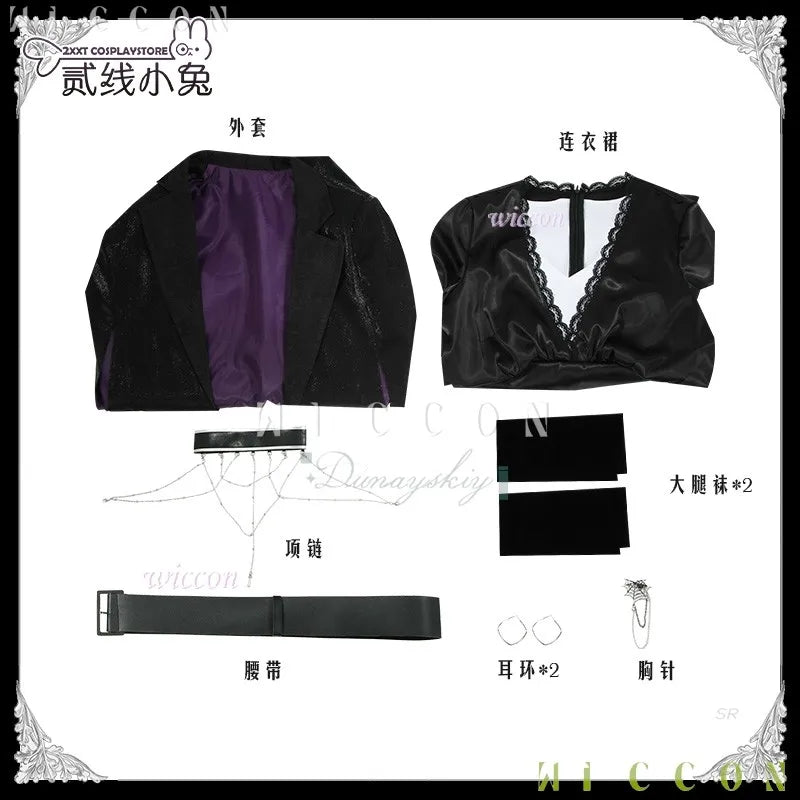 Halloween Game Path To Nowhere Happyzoo Langley Anime Cosplay Costume Long Trench Coat Wig Full Party Clothing