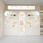 Solid wood paint beauty salon display cabinet High-end atmospheric skin care product cabinet Product rack Cosmetics display rack