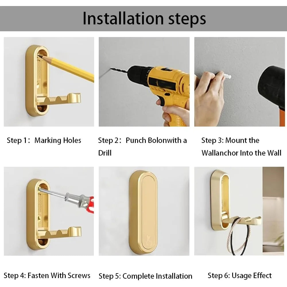 4pcs folding coat hook, foldable wall hook, heavy duty wall hooks for hanging coats, scarves, hats, towel, bathrobes, keys, bags