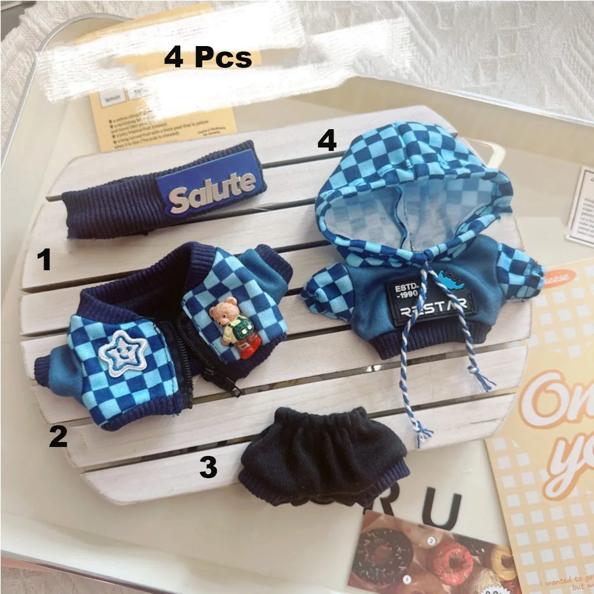 Modern Style 17cm Labubu Baby Clothes Series Doll Outfit Macaron Baby Doll Clothing Set for Collectible Figures