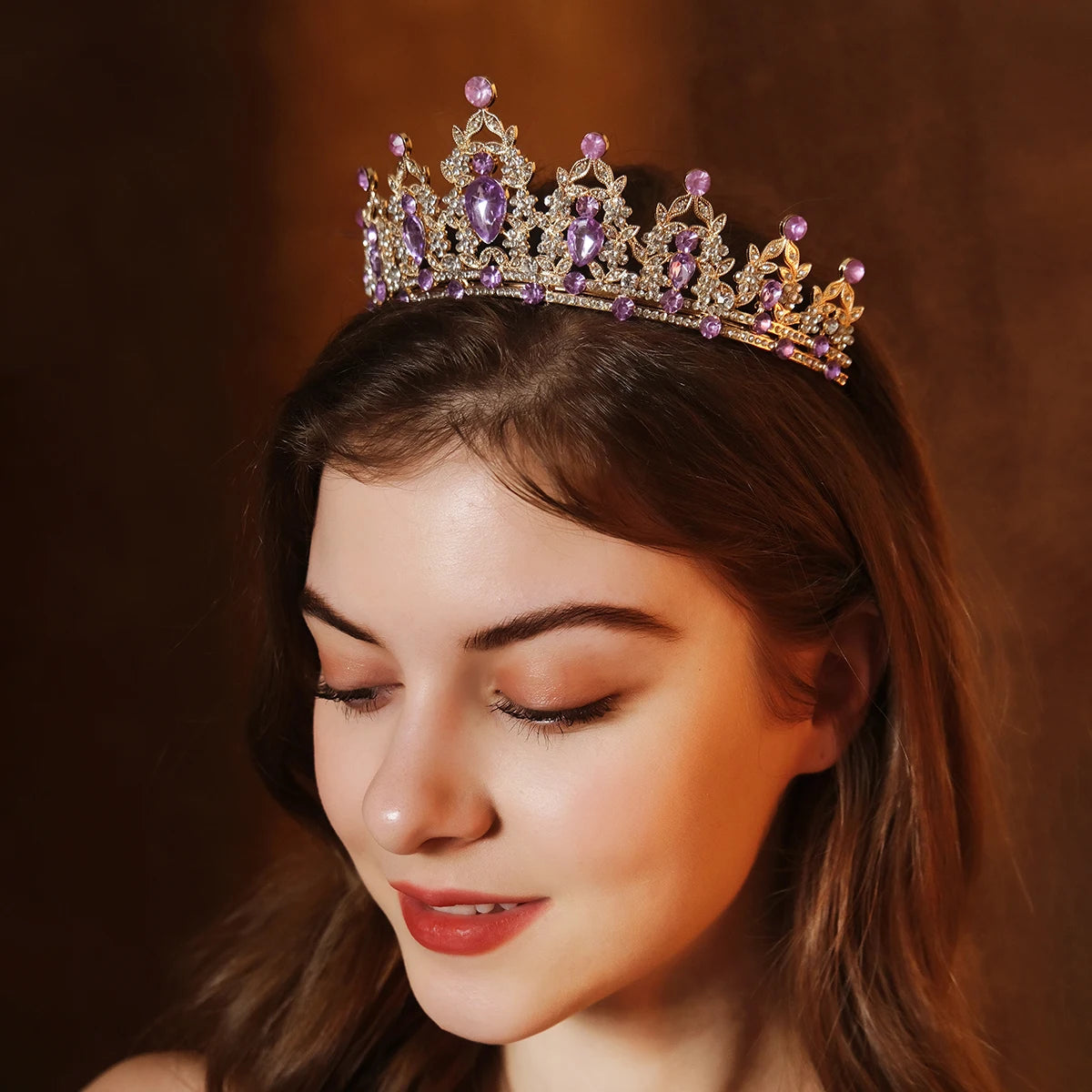 Elegant Crystal Bridal Crown Exquisite European and American Rhinestone Hair Bands Tiara Headpieces Party Jewelry Accessories