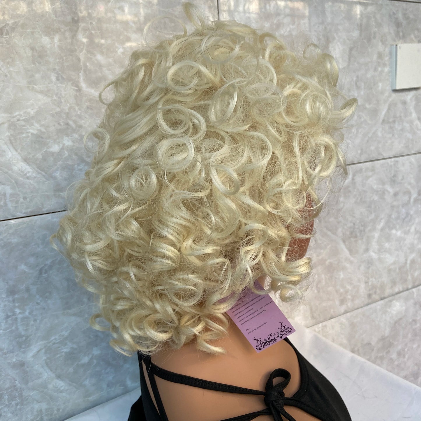 Fashiomag Short Fluffy Curly Hairstyle Blonde #613 Synthetic Hair Wigs Women Soft Natural Daily Use