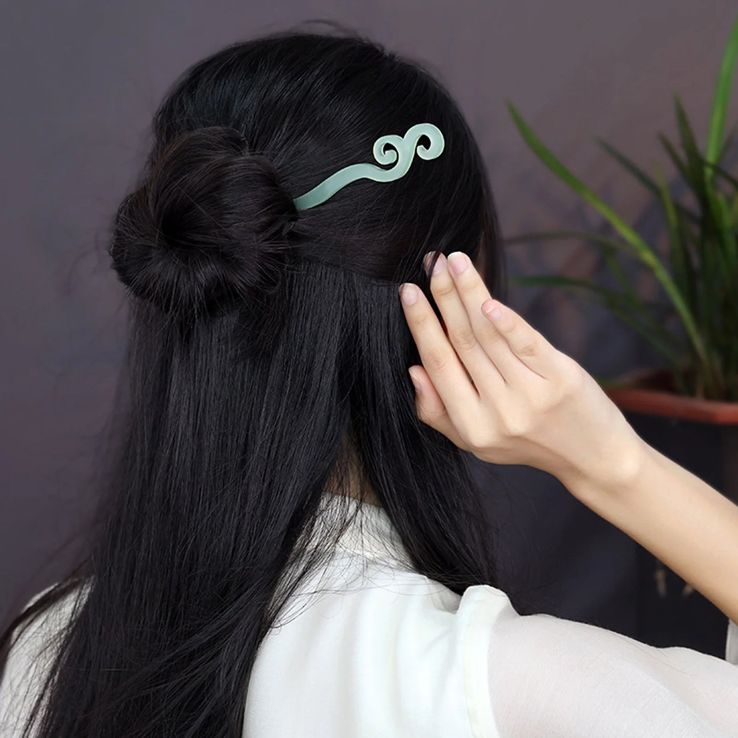 Vintage French Hair Stick Acetate Acid Hair Pin Side Clips Women Girls Ponytail Holder Hair Accessories DIY Retro Hairstyle Tool