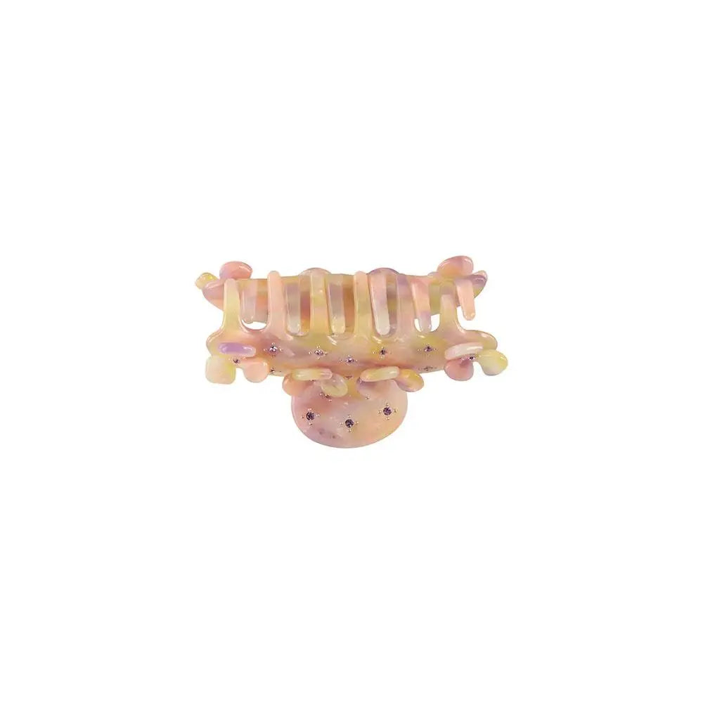 Crystal Flower Acetate White Colorful Barrettes Blue Purple Flower Hair Clips Hair Ornaments Acetate Hair Claw Korean Style