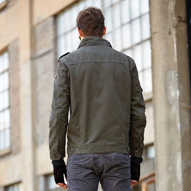 Men's Jacket Workwear Style Regular Length Loose Fit Chinese Brand Outdoor Flight Special Forces Uniform Large Size Casual Coat