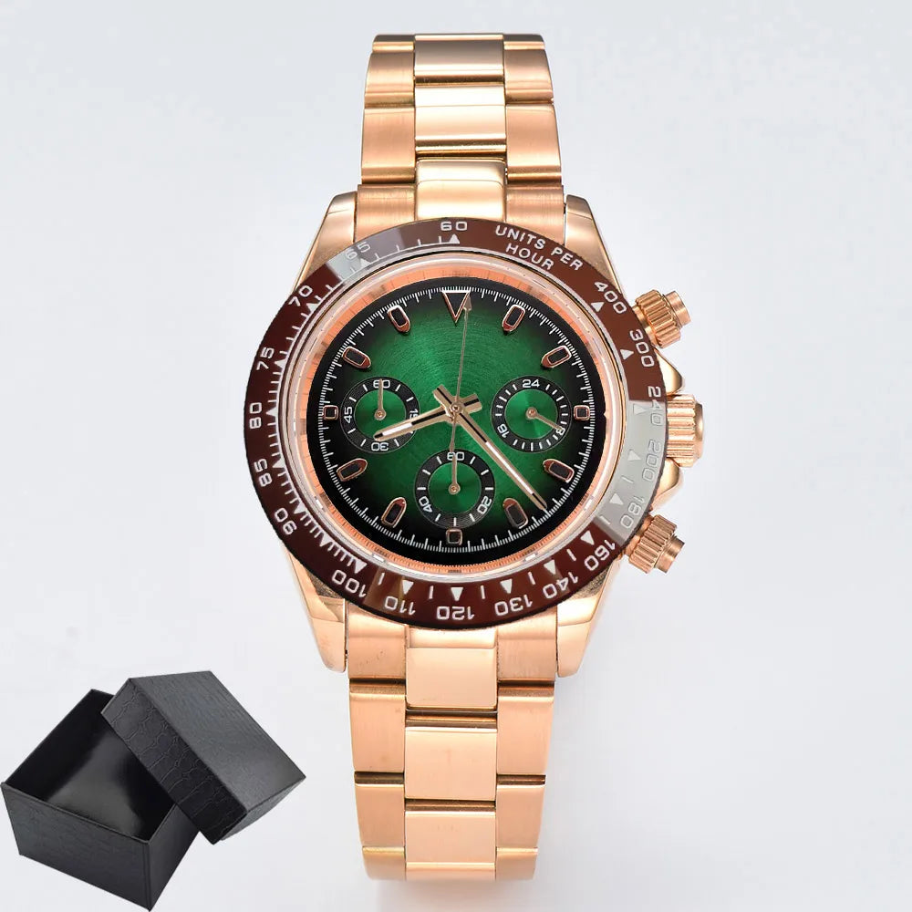 VK63 watch 39.3mm Luxury Watch Men's Chronograph Men's watch vk63 case rose gold watches VK63 Men's Chronograph Waterproof 10ATM