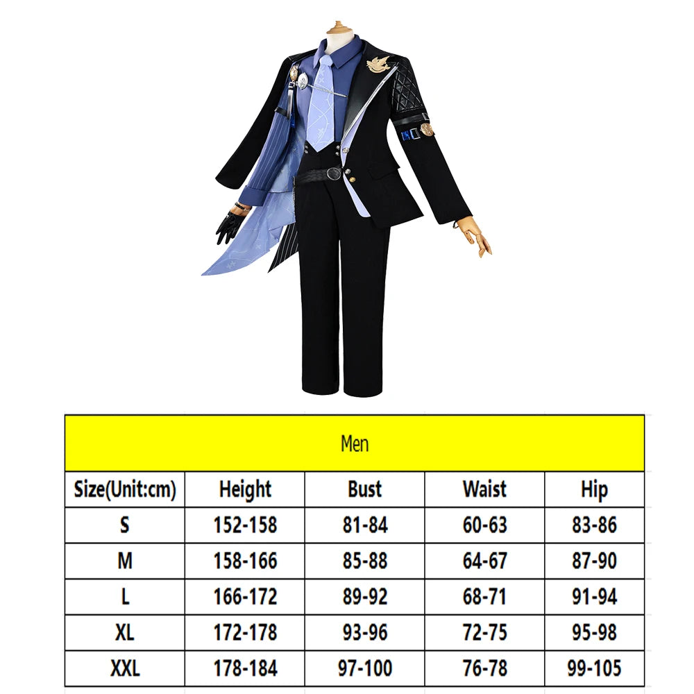 Hugo Cosplay Costume Game Zenless Cos Zone Zero Roleplay Uniform Shirt Pants Coat Tie Headband Outfits Halloween Party Suit