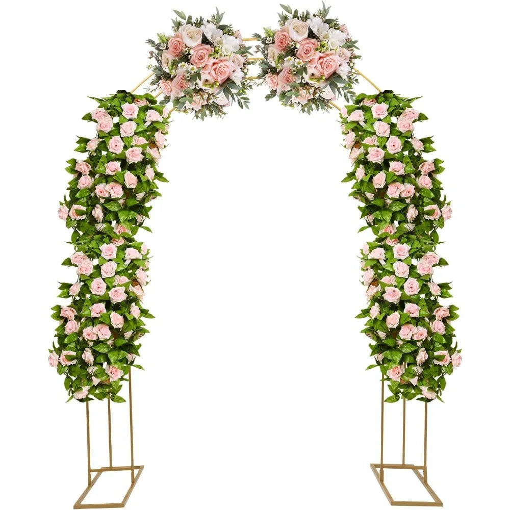 8.53Ft Garden Arch Arbor, Heavy Duty Metal Arbour Archway, Backdrop Balloon Archway Decoration Stand with Sturdy Base,