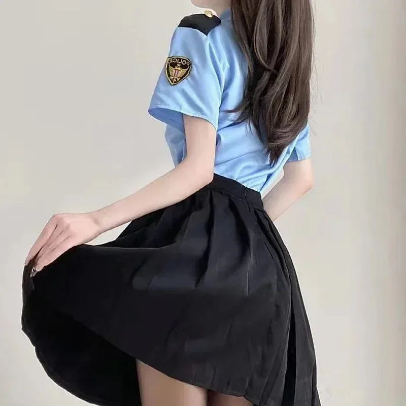 2025 New Z Police Stewardess Cosplay Costumes Womens Sexy Anime Cosplay Lingerie Sailor Uniform Sexy Skirt for Sex Role Play ★ ★